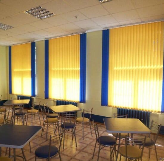 Тканевые вертикальные жалюзи для школы