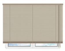 Деревянные горизонтальные жалюзи 50 мм - 56 серо-бежевый цена. Купить в «Мастерская Жалюзи»