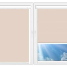 Рулонные шторы UNI Металлик-персиковый